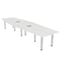 Skutchi Designs 45 in W, 144 in L, 29 in H, Engineered Wood Top, White H-HEXIR46143PT-WC-EL - alternate 1